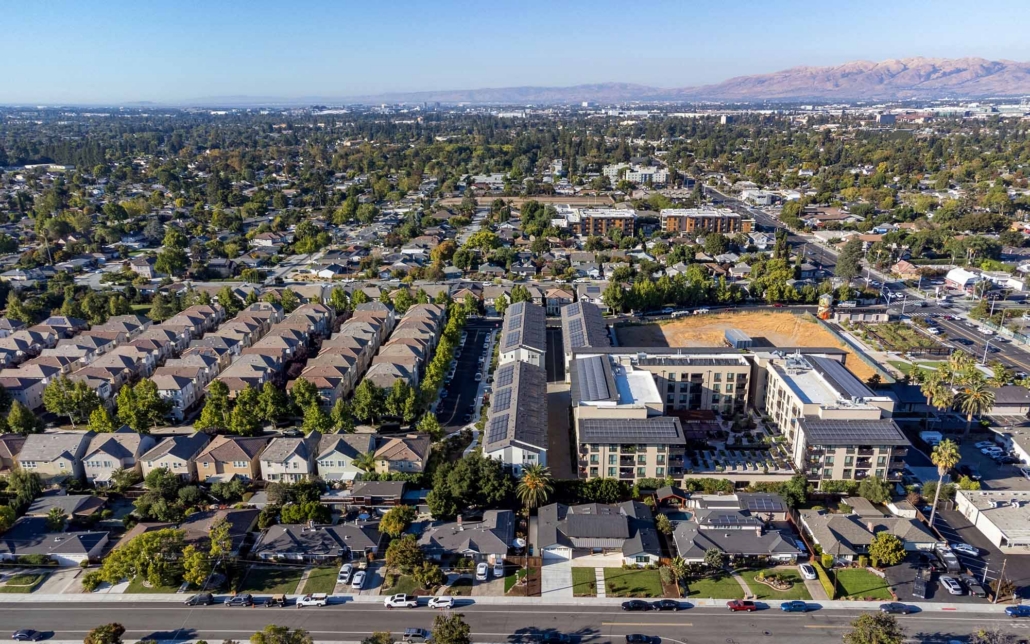 Overhead View Of Homes In The Santa Clara Area