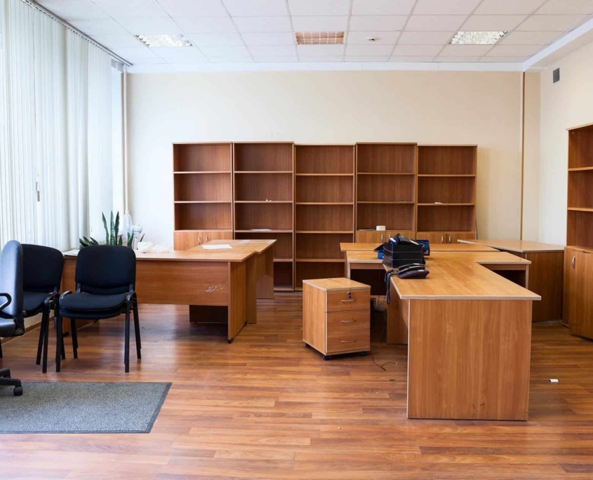 Front View Of An Empty Office