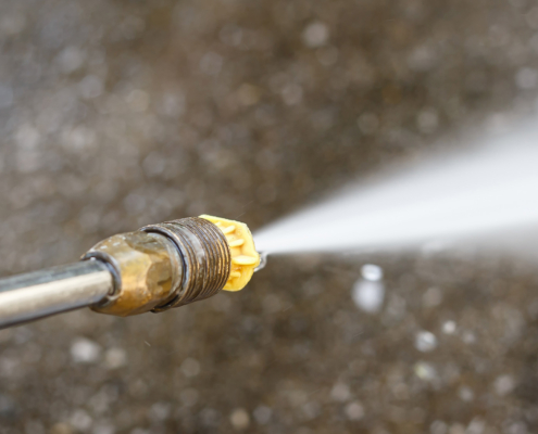 Outdoor Floor Cleaning With High Pressure Water Jet
